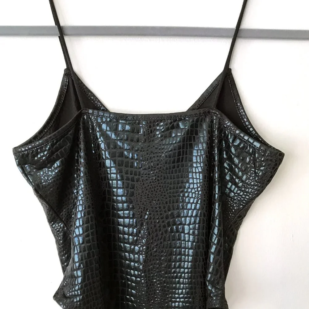 Black Croc Sexy Bodysuit Comfortable Never Worn - Picture 8 of 8